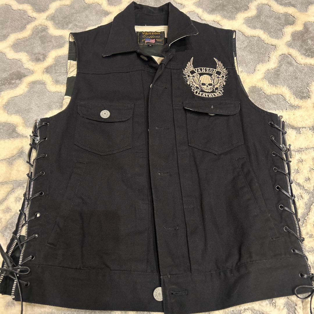 vanson ブラック ベスト M