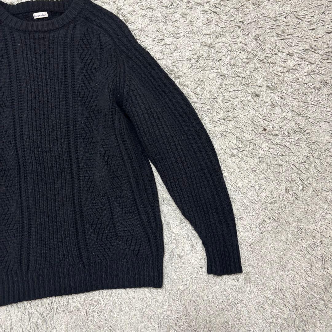 Steven Alan フィッシャーマン ニットMスティーブン•アラン ブラック