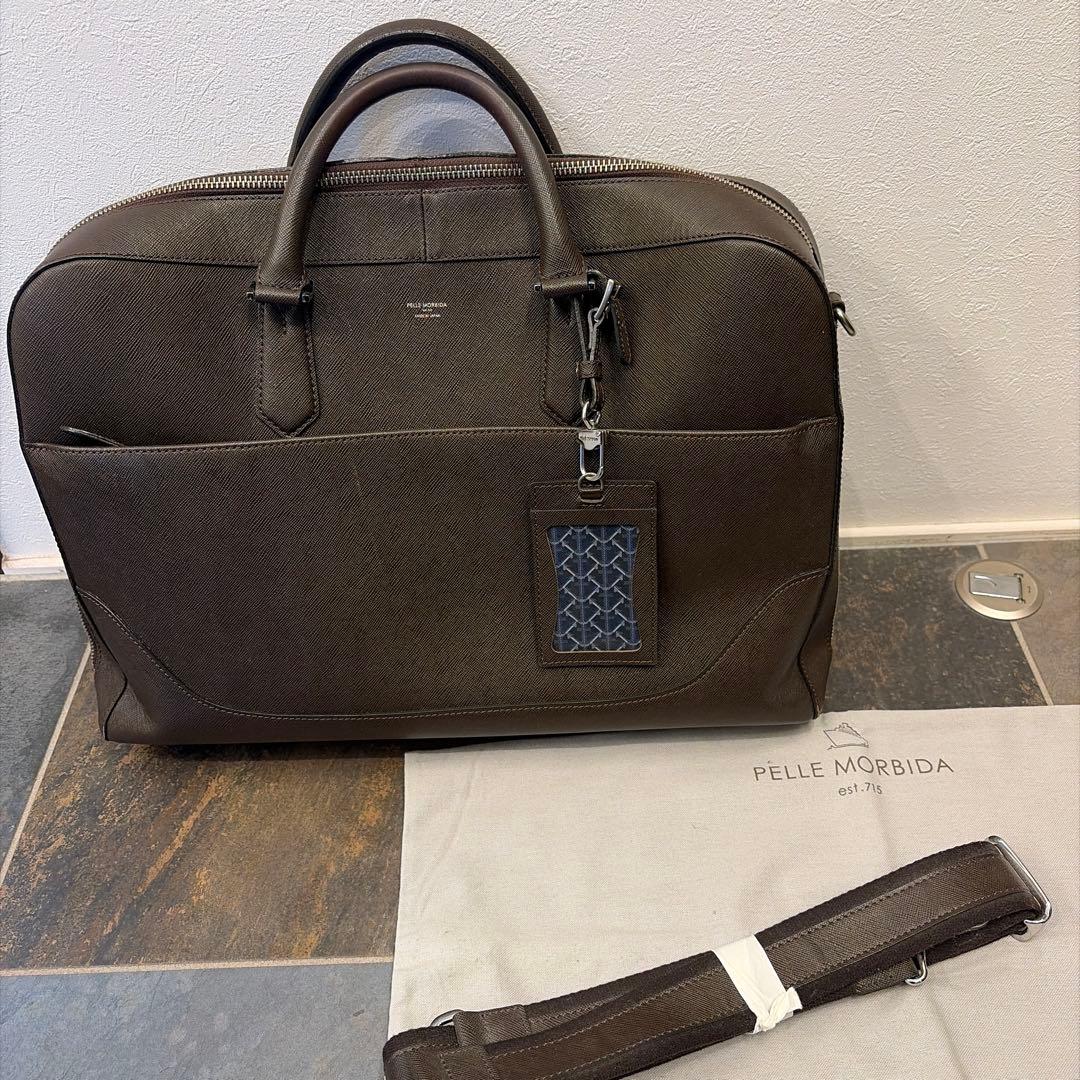 PELLE MORBIDA ペッレモルビダ　ブラウン ビジネスバッグ