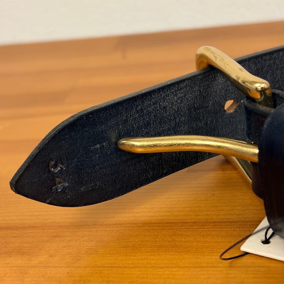 Jabez Cliff ジャベッツクリフ レザーベルト 28mm NAVY 34