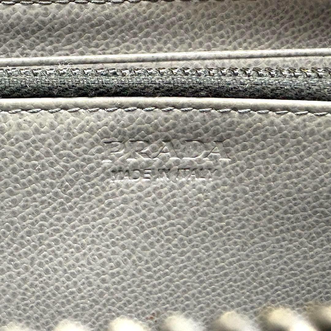 正規品 プラダ 2ML317 サフィアーノ 箱付 長財布 黒 ギャランティカード