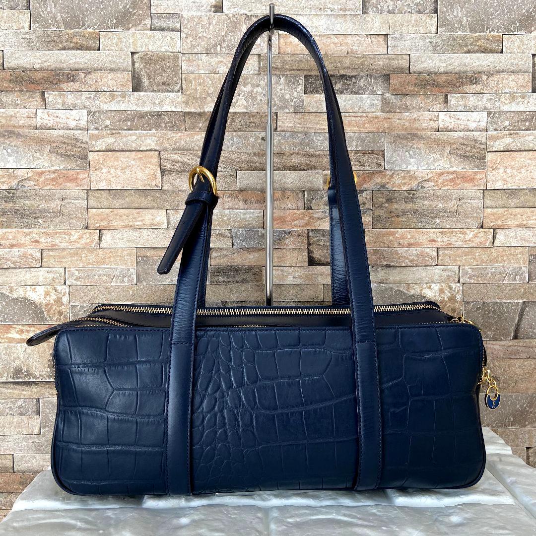 【未使用級】ロベルタディカメリーノ　ボストンバッグ　TOKYO　クロコ