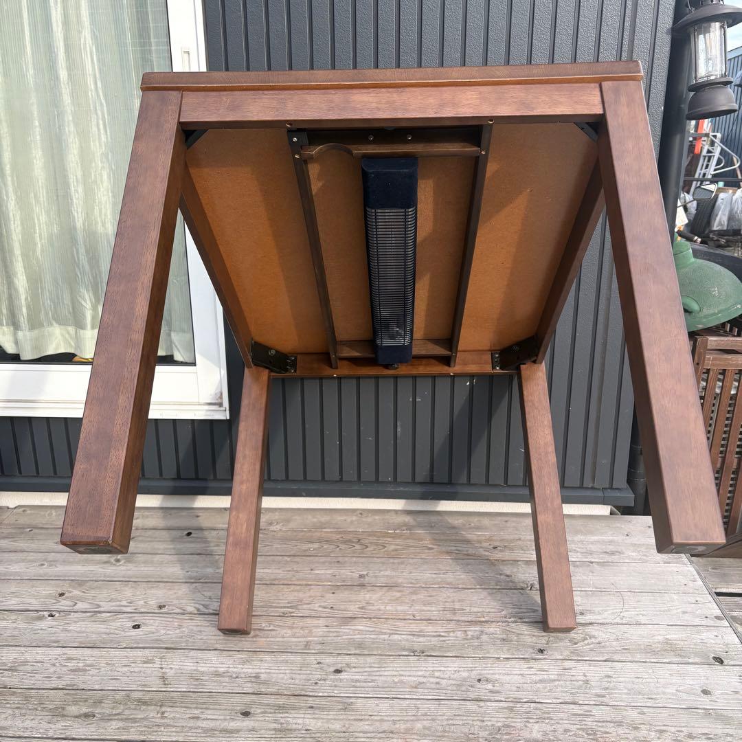 山善 木製 ダイニングコタツテーブル デスクこたつ こたつ布団セット センター