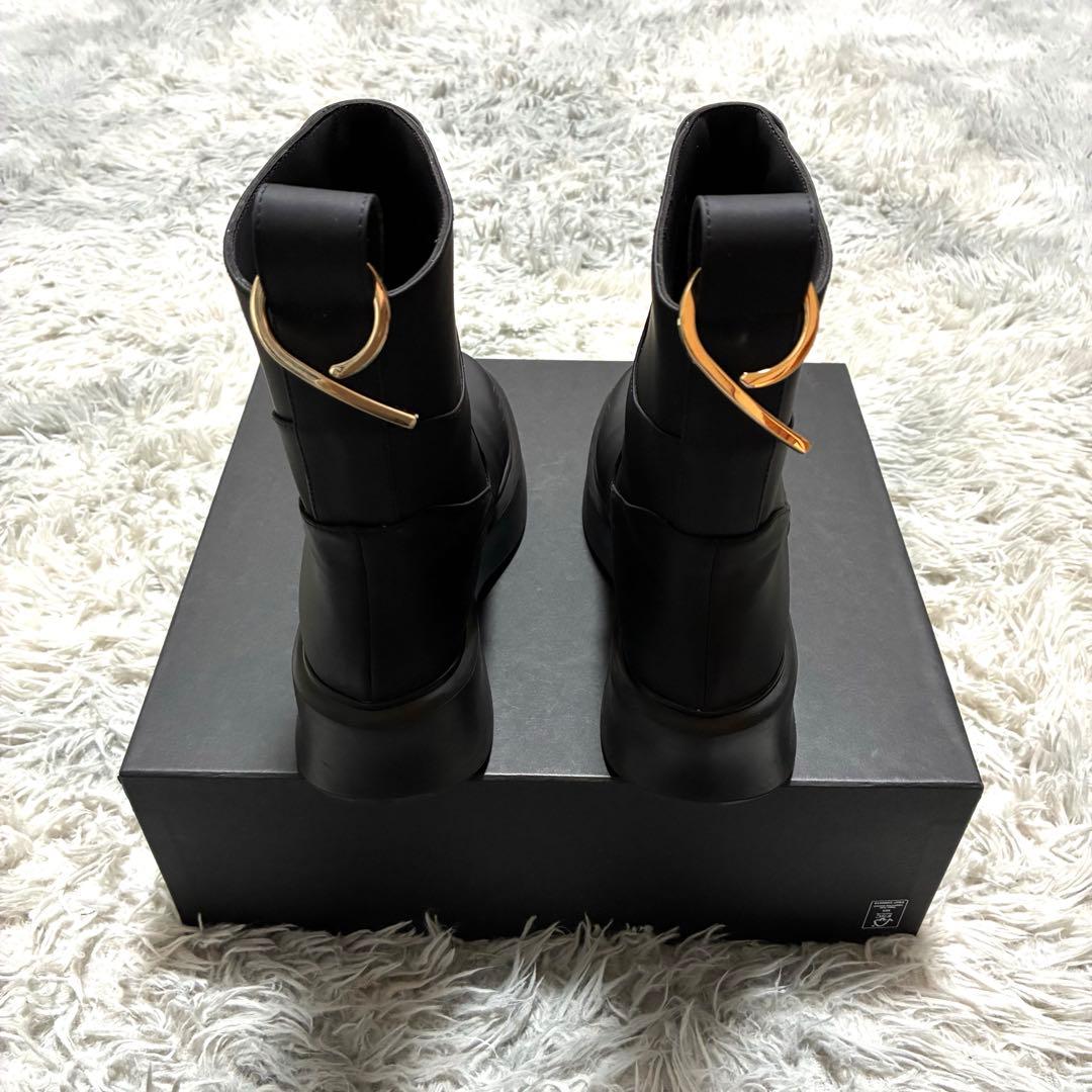 【良品】Purpred 撥水 ラバーブーツBLACK〈定価42,900円〉