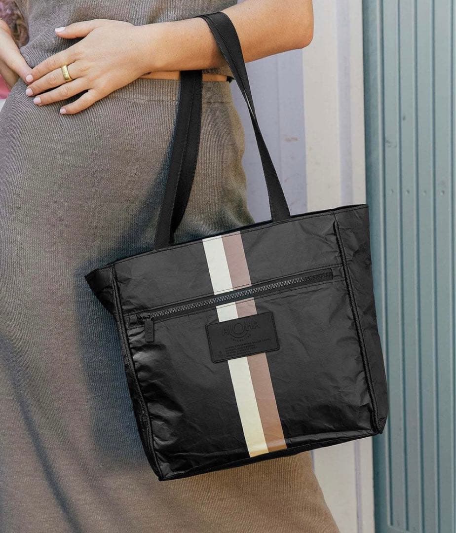 ALOH ストライプ ブラック　バッグ