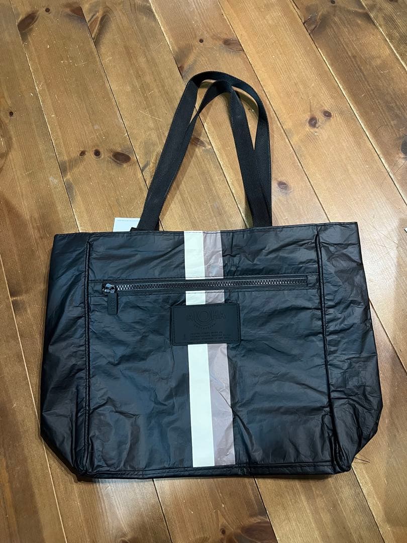 ALOH ストライプ ブラック　バッグ