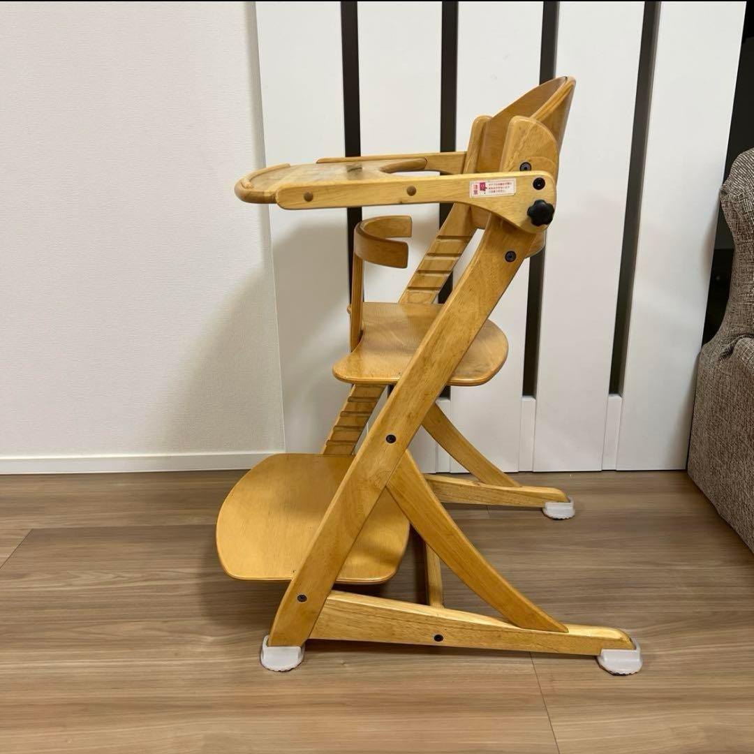 【美品】大和屋　すくすくチェアES テーブル&ガード付　ベビーチェア　ハイチェア