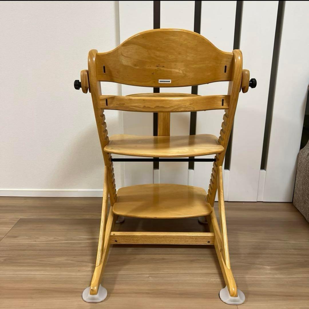 【美品】大和屋　すくすくチェアES テーブル&ガード付　ベビーチェア　ハイチェア