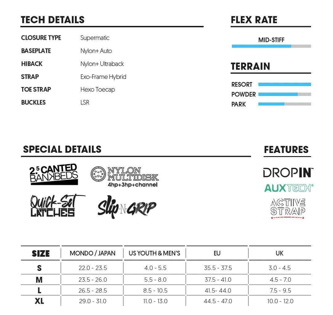 Nidecker Supermatic ビンディング Lスノーボード