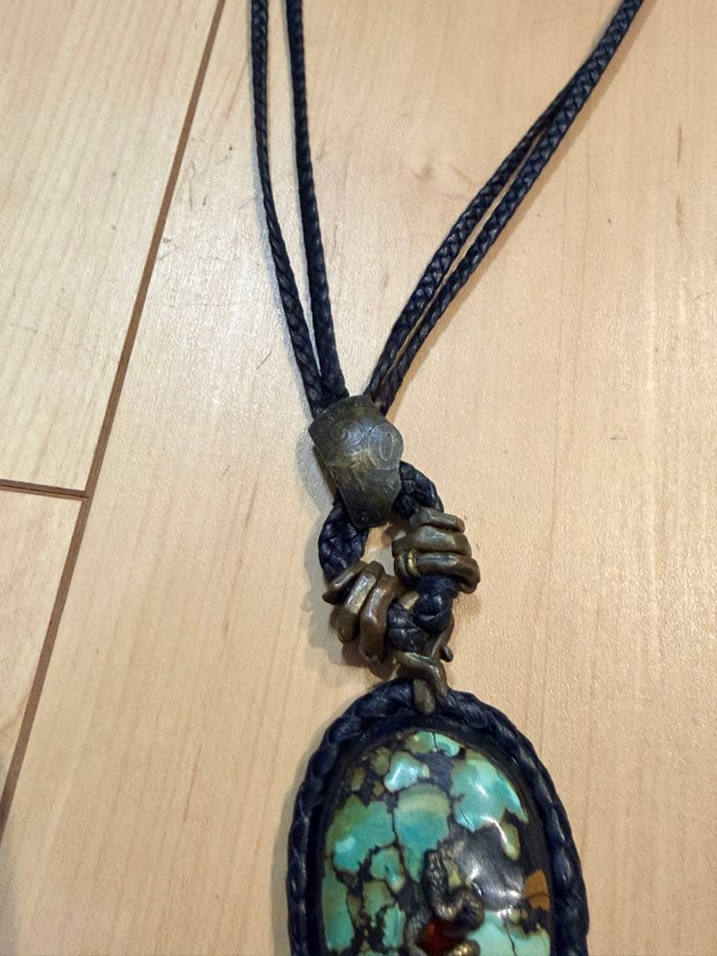 14th addition Wild Heart ターコイズ レザーネックレス