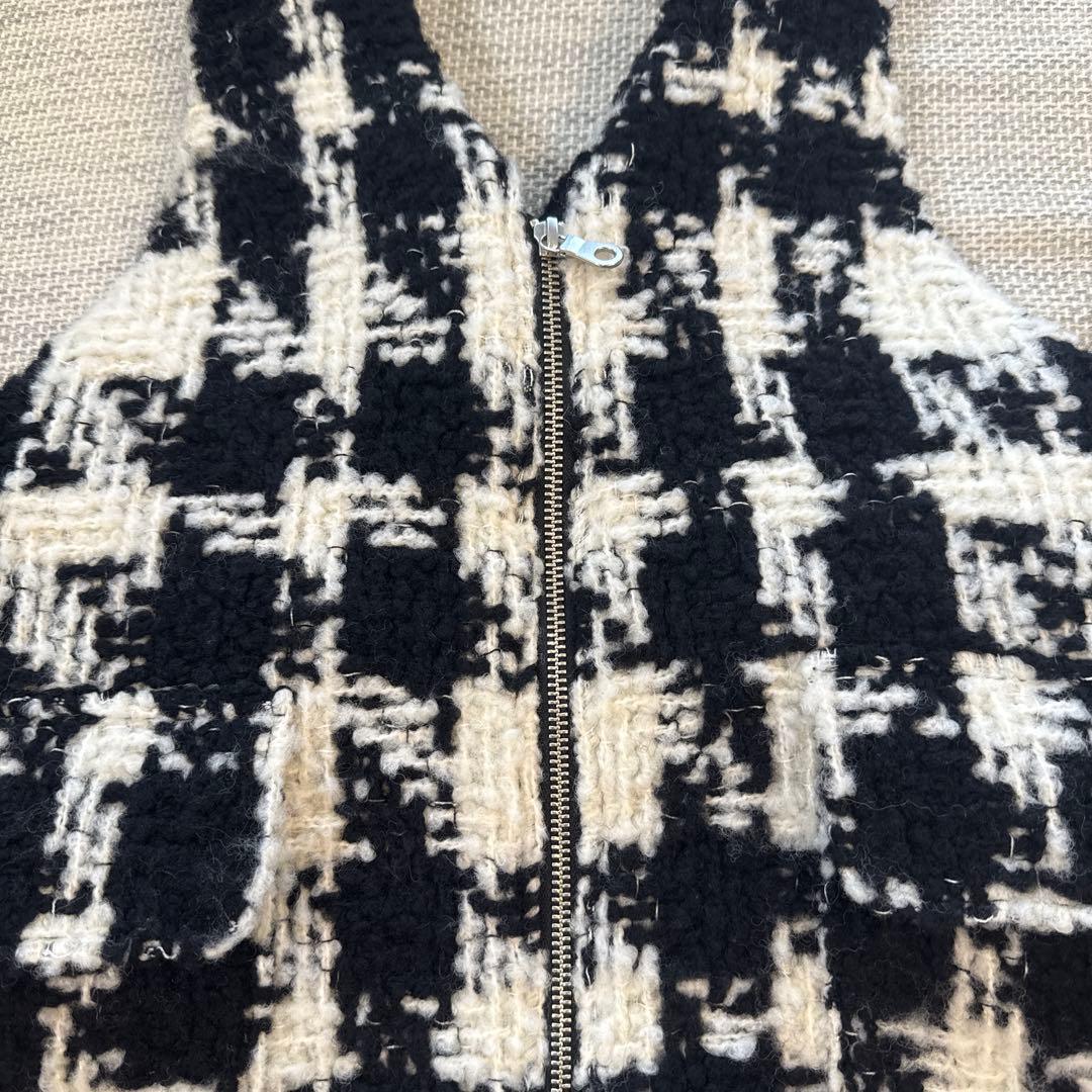 シェリエ　shellerギンガムツイードジャンパースカート F