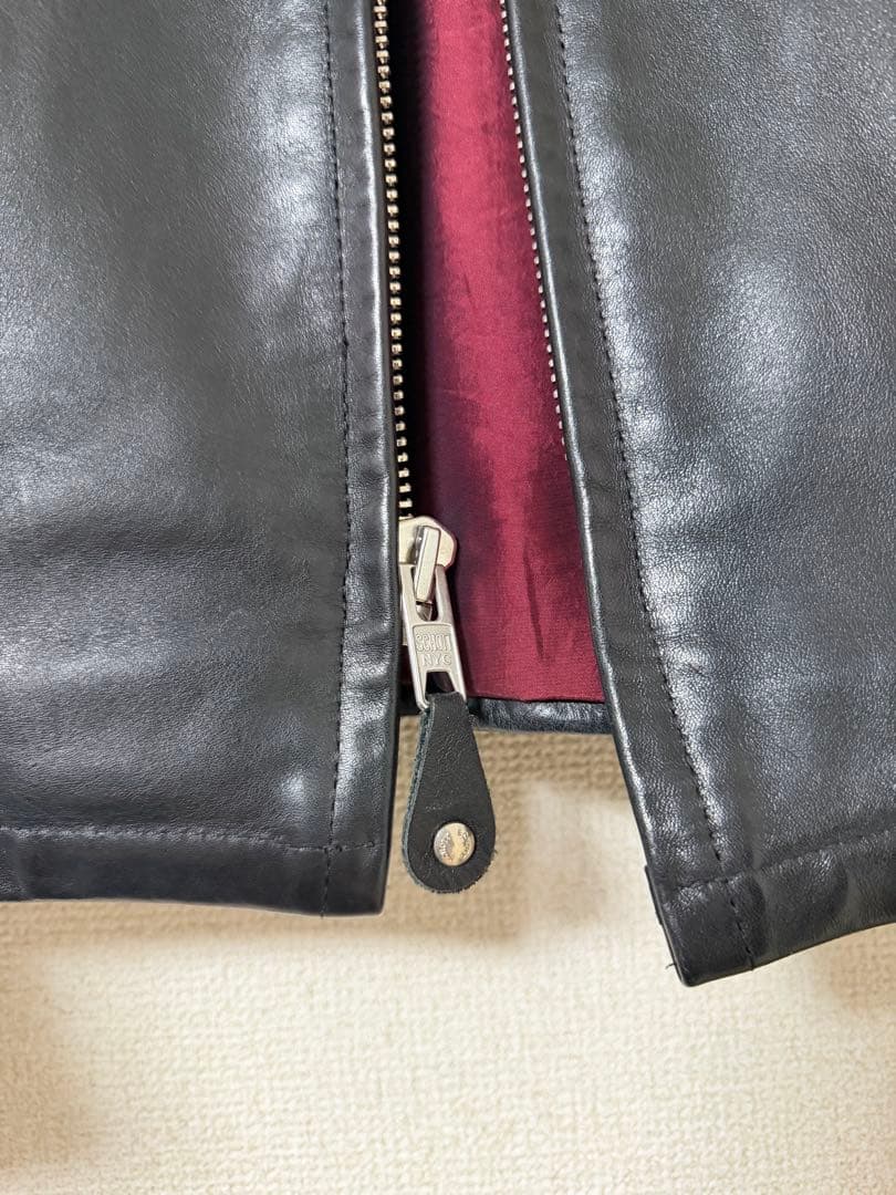 schott×united arrowsレザーシングルライダース 38