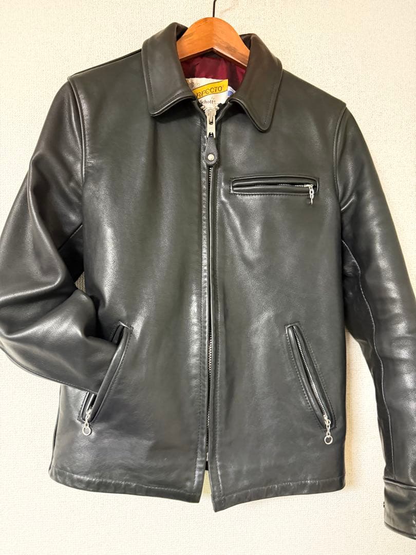 schott×united arrowsレザーシングルライダース 38