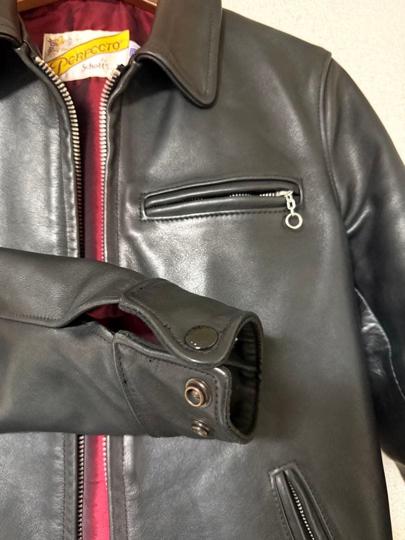 schott×united arrowsレザーシングルライダース 38