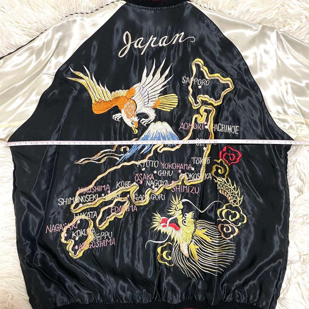 ✨美品✨テーラー東洋 BEAMS別注 サテン スカジャン 日本地図 龍 鷲 M