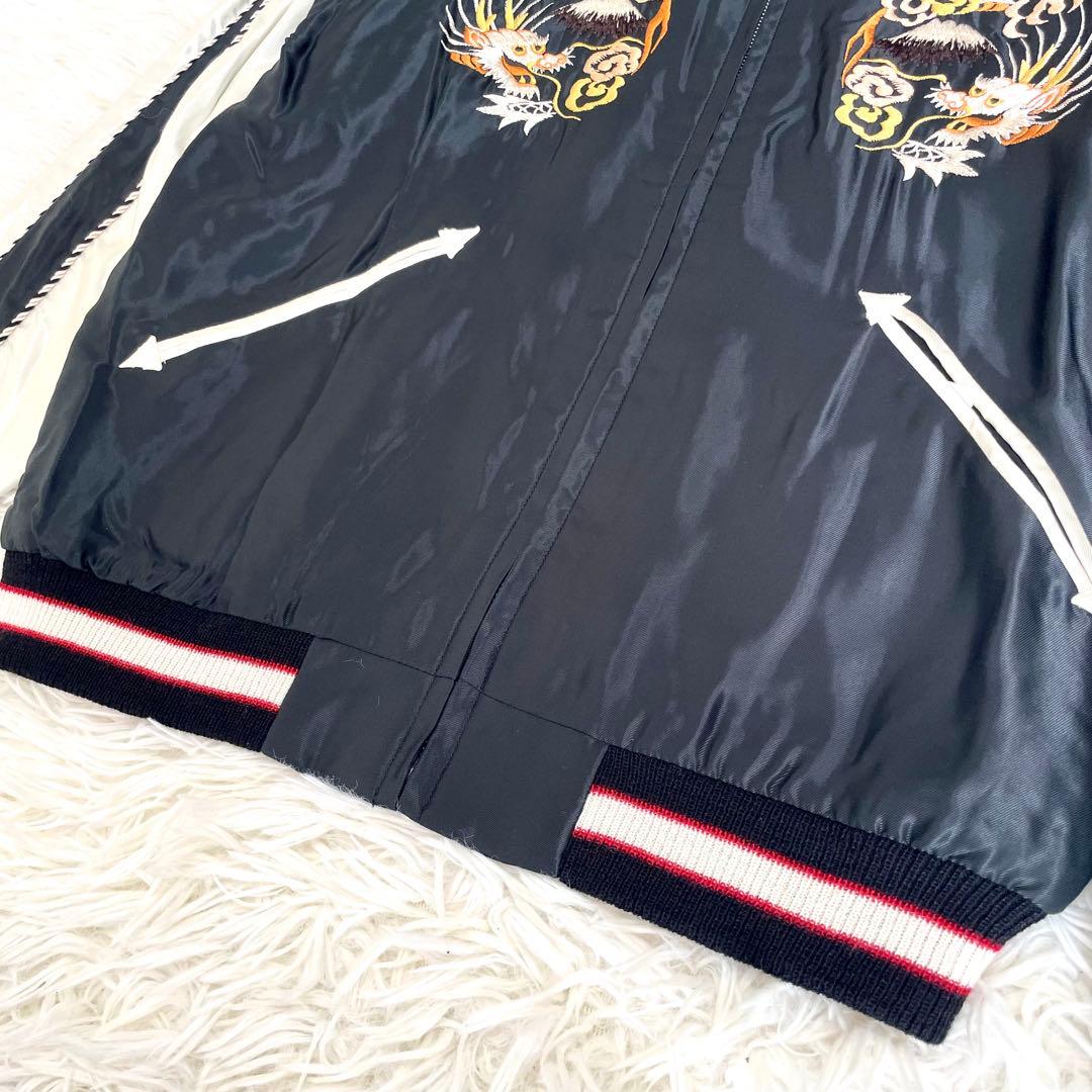 ✨美品✨テーラー東洋 BEAMS別注 サテン スカジャン 日本地図 龍 鷲 M
