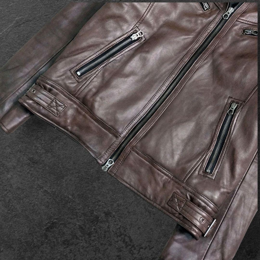 00s archive ラムレザー ファー　ジャケット ライダース 2way