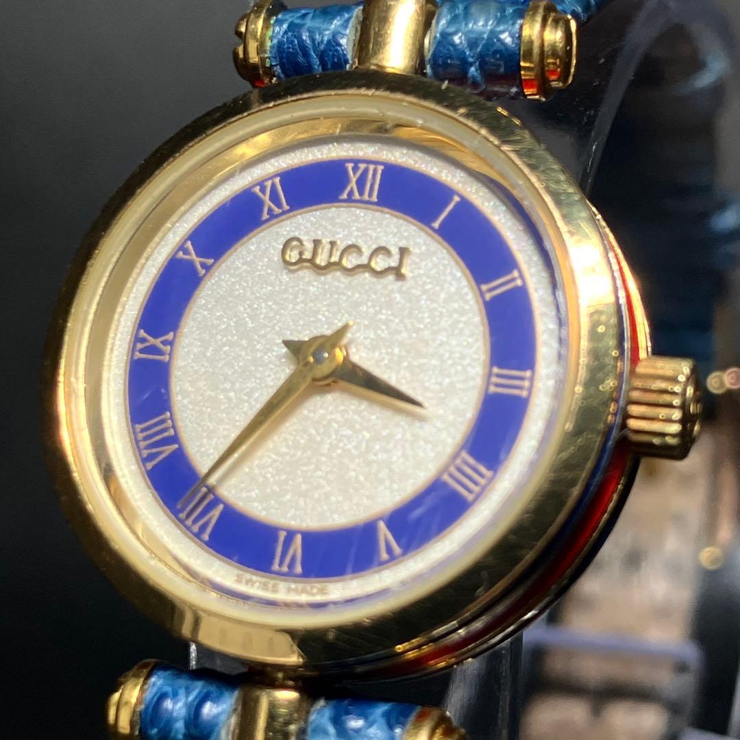 【新品電池/稼働】グッチ シェリーライン 腕時計 レディース ゴールド クォーツ