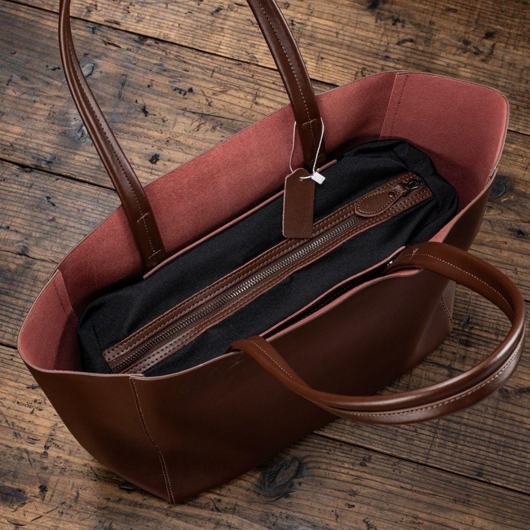 メンズ トートバッグ 本革 A4サイズ ダークブラウン 焦げ茶色