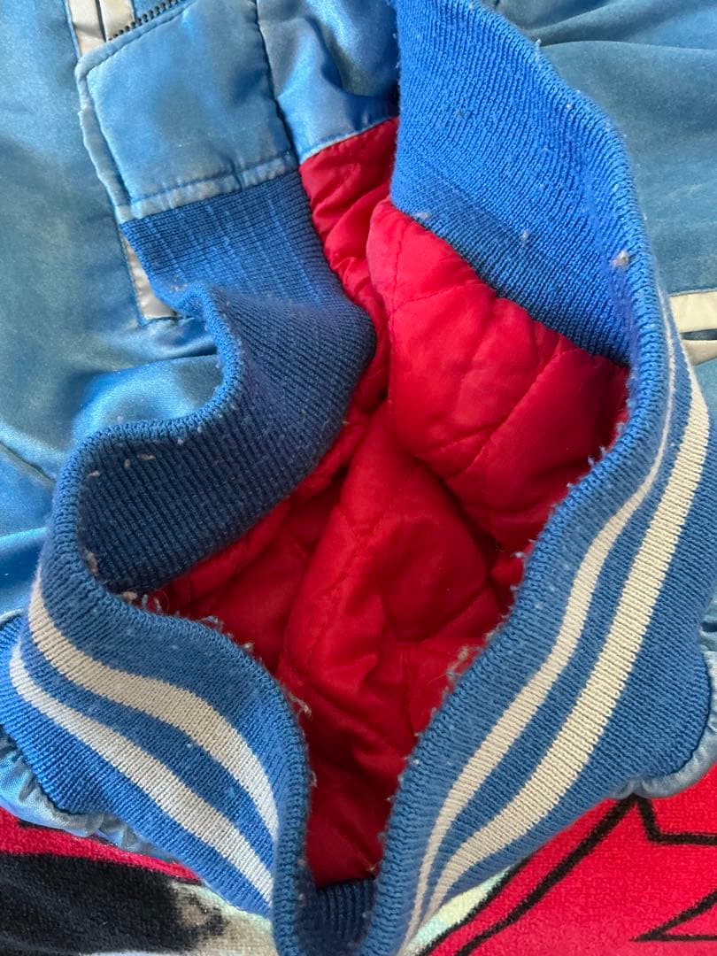 ジャングルストーム　ドラゴン刺繍 スカジャン 青/シルバー