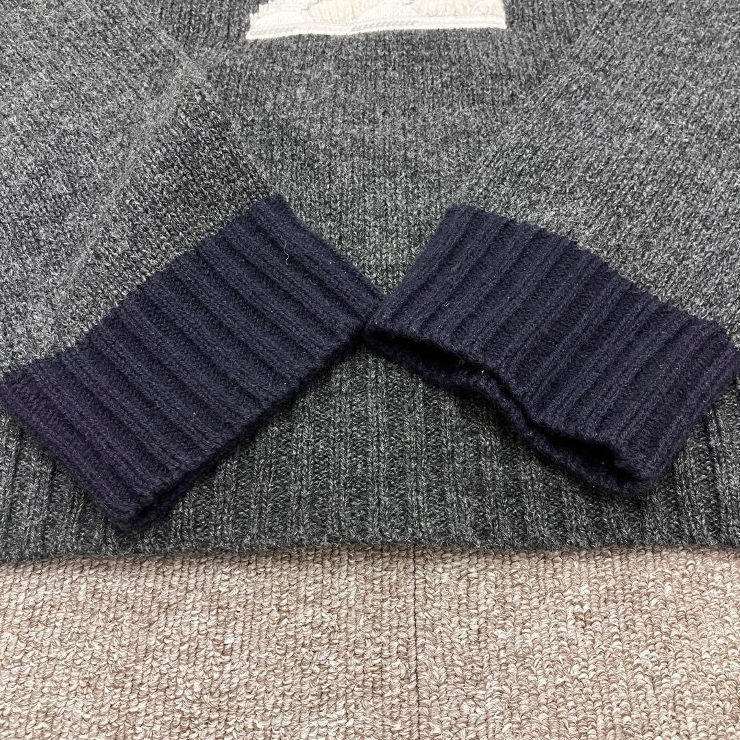 ポロ ラルフローレン ベア レタード セーター 50周年 グレー リンガー