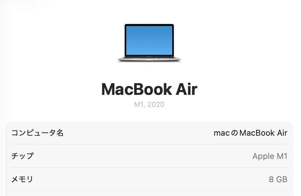 超美品 MacBook Air 2020 M1 8G SSD 1TB