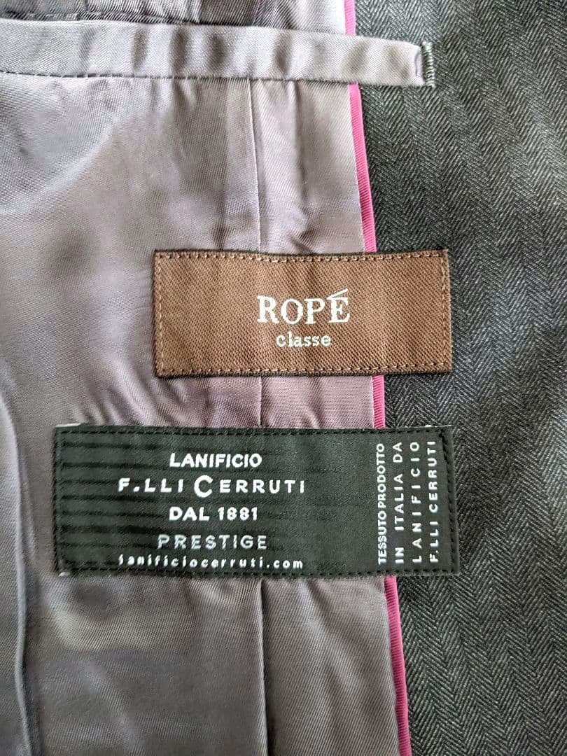 【極美品】ROPE　ロペ　グレー　イタリア生地　パンツ スーツ 　総裏　日本製