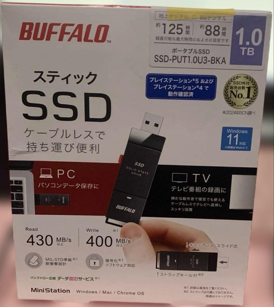 BUFFALO SSD-PJ1U3-BKA 1TB (新品・未開封)