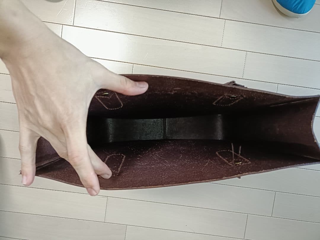 グレンロイヤル　レザートートバッグ（ダークブラウン）