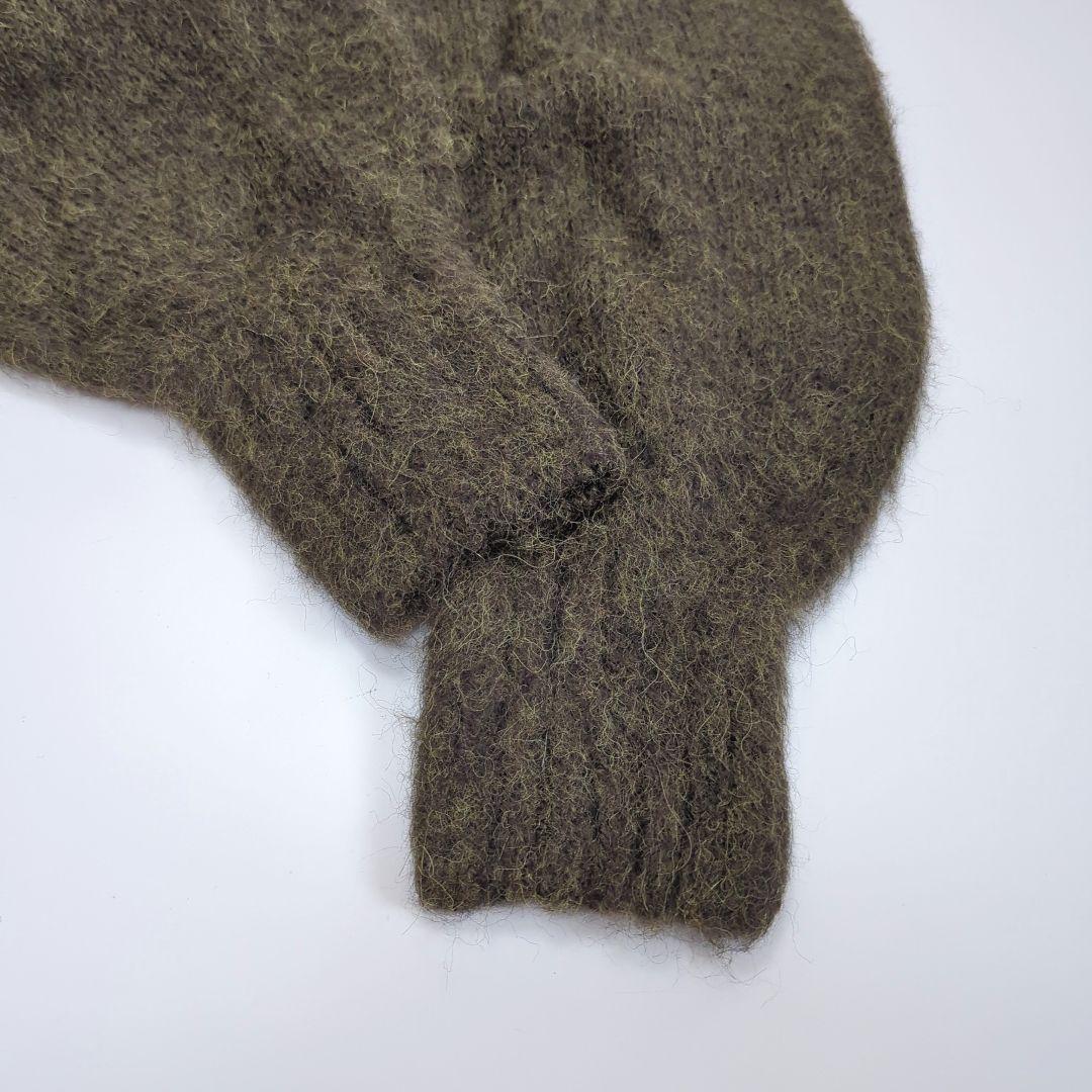 プルミエアロンディスモン アルパカ起毛 ホールガーメント Vネックプルオーバー