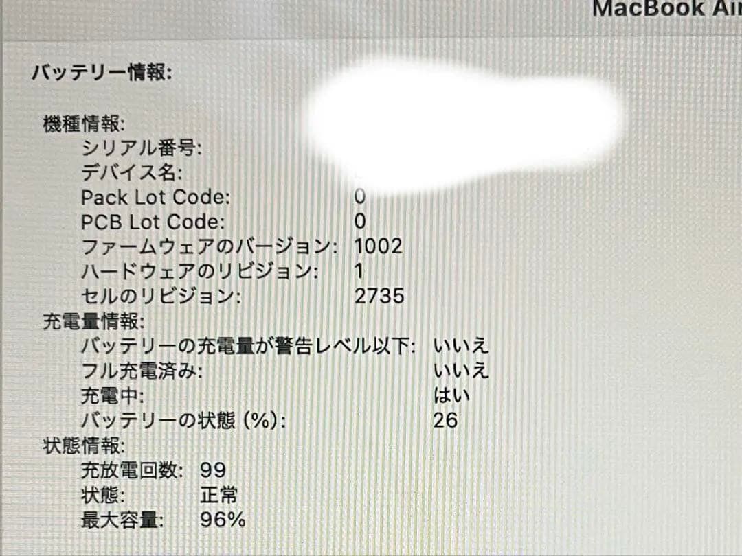 【美品】MacBook Air M1 8GB 256GB