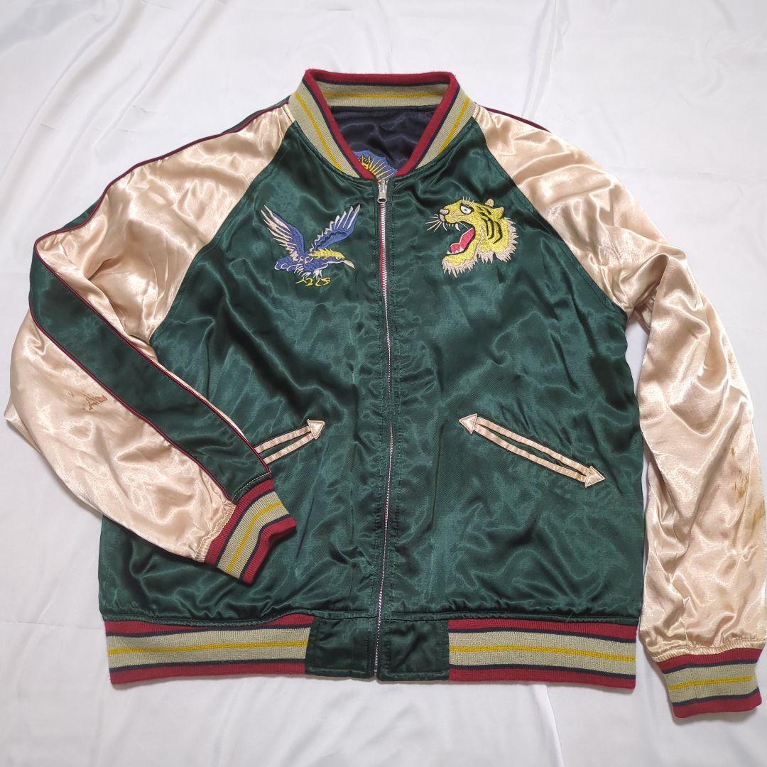 HOUSTON　ヒューストン　スカジャン　　刺繍　リバーシブル　Lサイズ