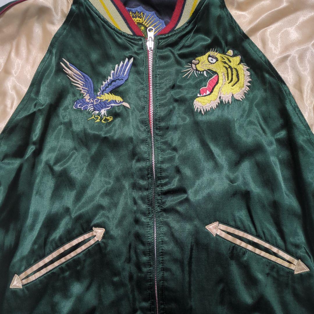 HOUSTON　ヒューストン　スカジャン　　刺繍　リバーシブル　Lサイズ