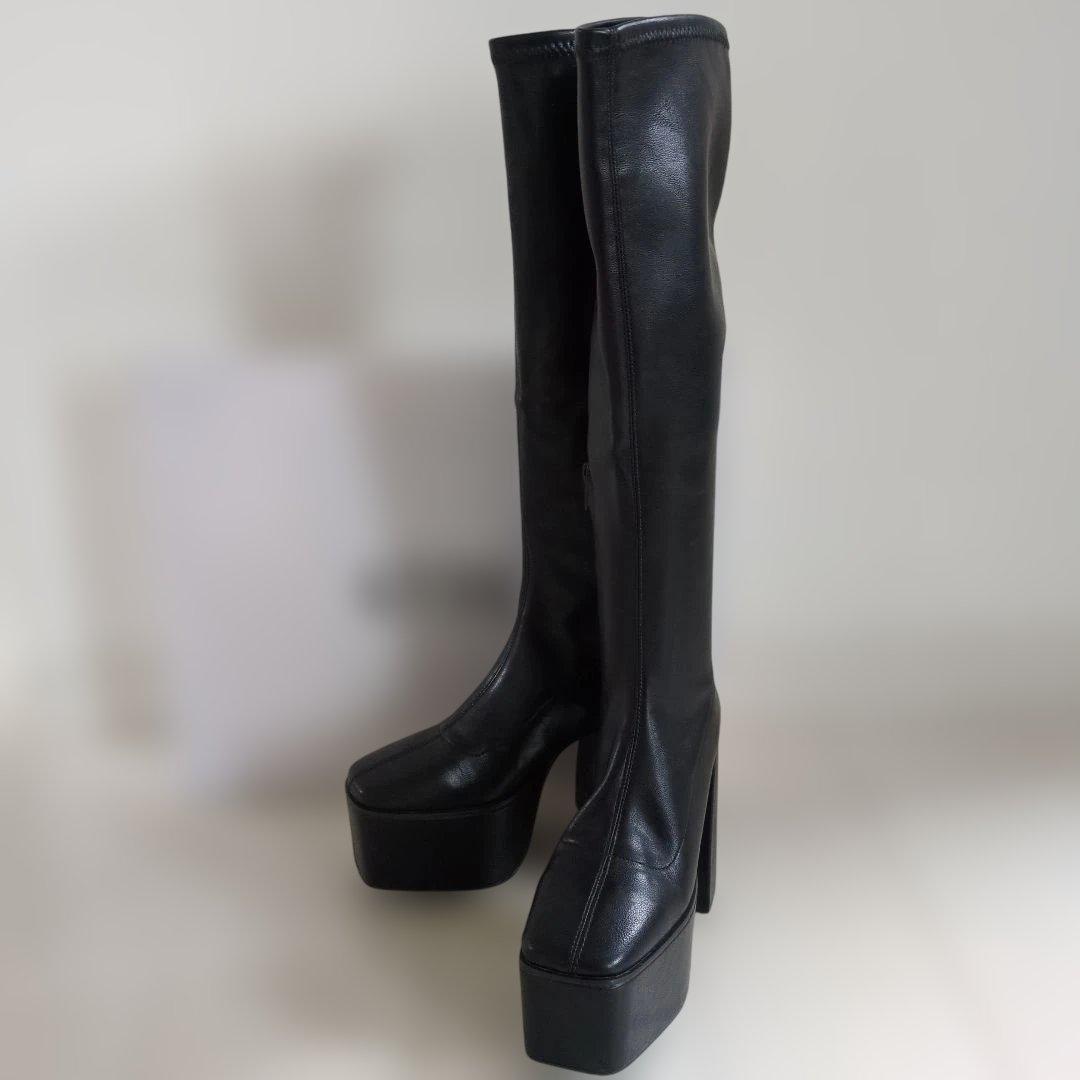 【専用】GYDA ブラックロングブーツ 厚底 美品