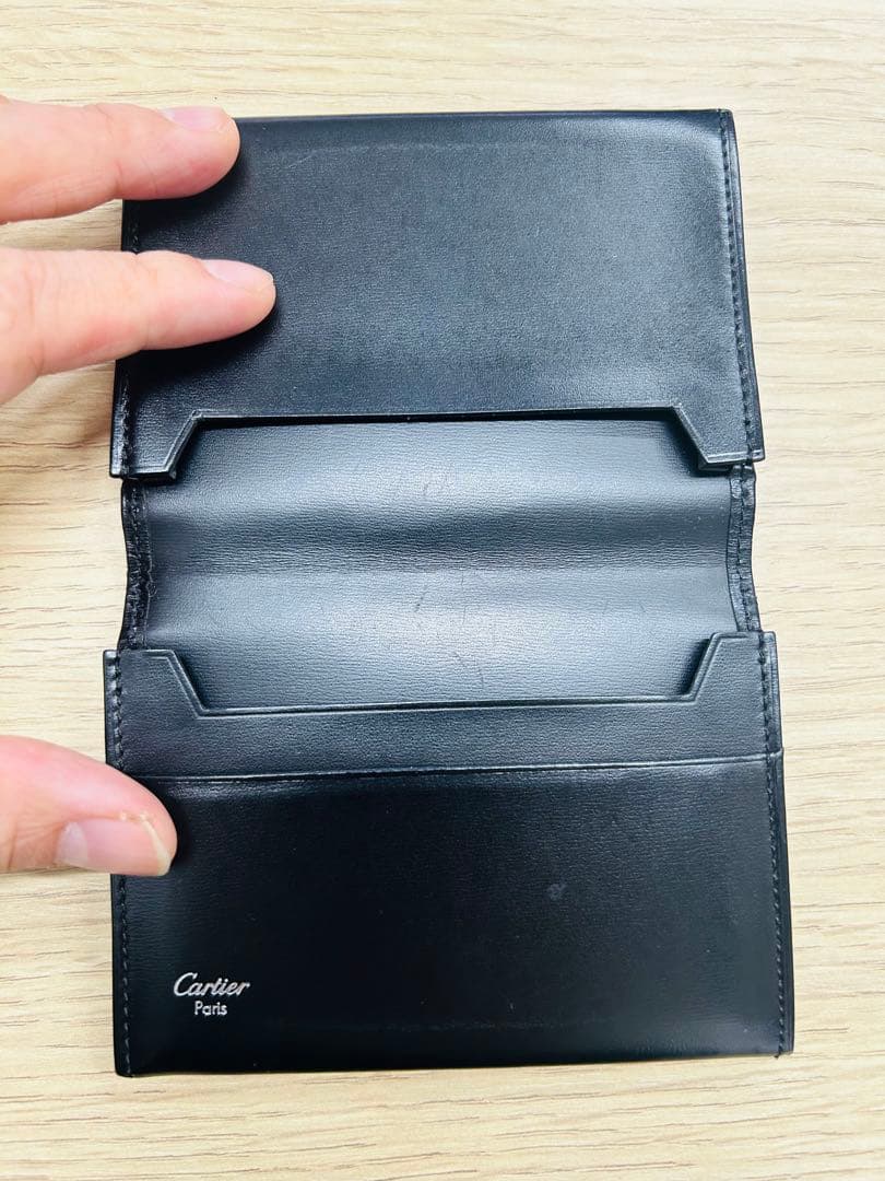 極美品✨CARTIER カードケース　パシャ　定期入れ　レザー　ブラック　希少