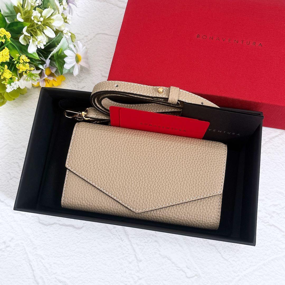 《美品》BONAVENTURA ミラーケース iPhone13pro グレージュ