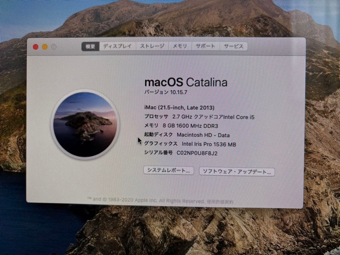 Macデスクトップ Apple iMac 21.5inch(Late 2013)