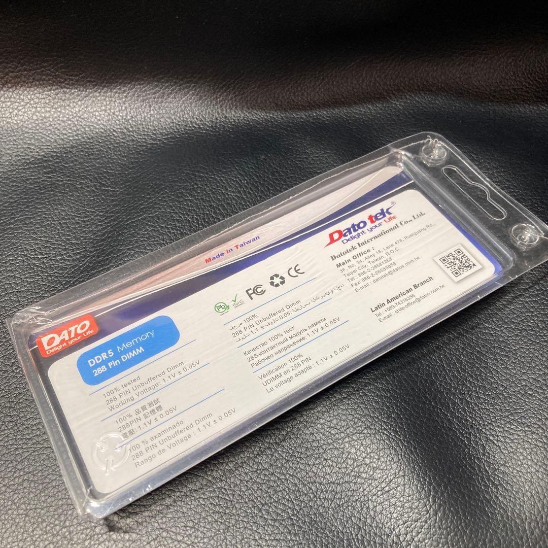 DDR5 16GB 4800Mhz ディスクトップ用メモリ DIMM DATO