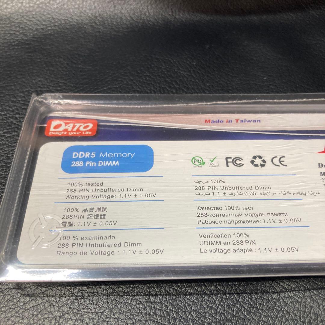 DDR5 16GB 4800Mhz ディスクトップ用メモリ DIMM DATO