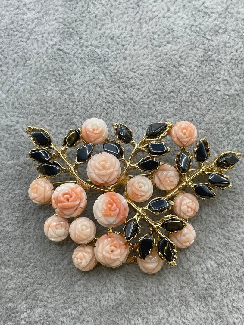 SWOBODA スワボダ ヴィンテージ ブローチ　珊瑚