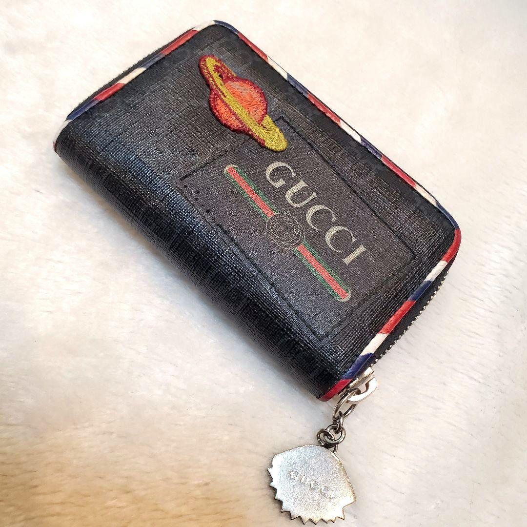 美品 GUCCI グッチ ケース ナイトクーリエ GG タイガー レザー