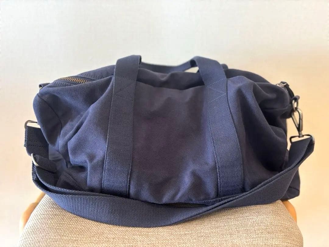 ネイビー ポロプレイヤー刺繍 ボストンバッグ