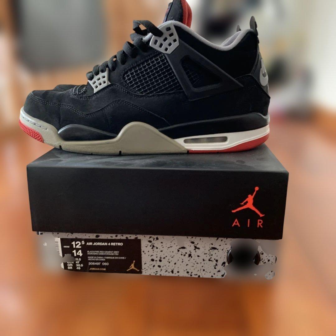 で*〜様 Air Jordan 4 Retro BRED 2019
