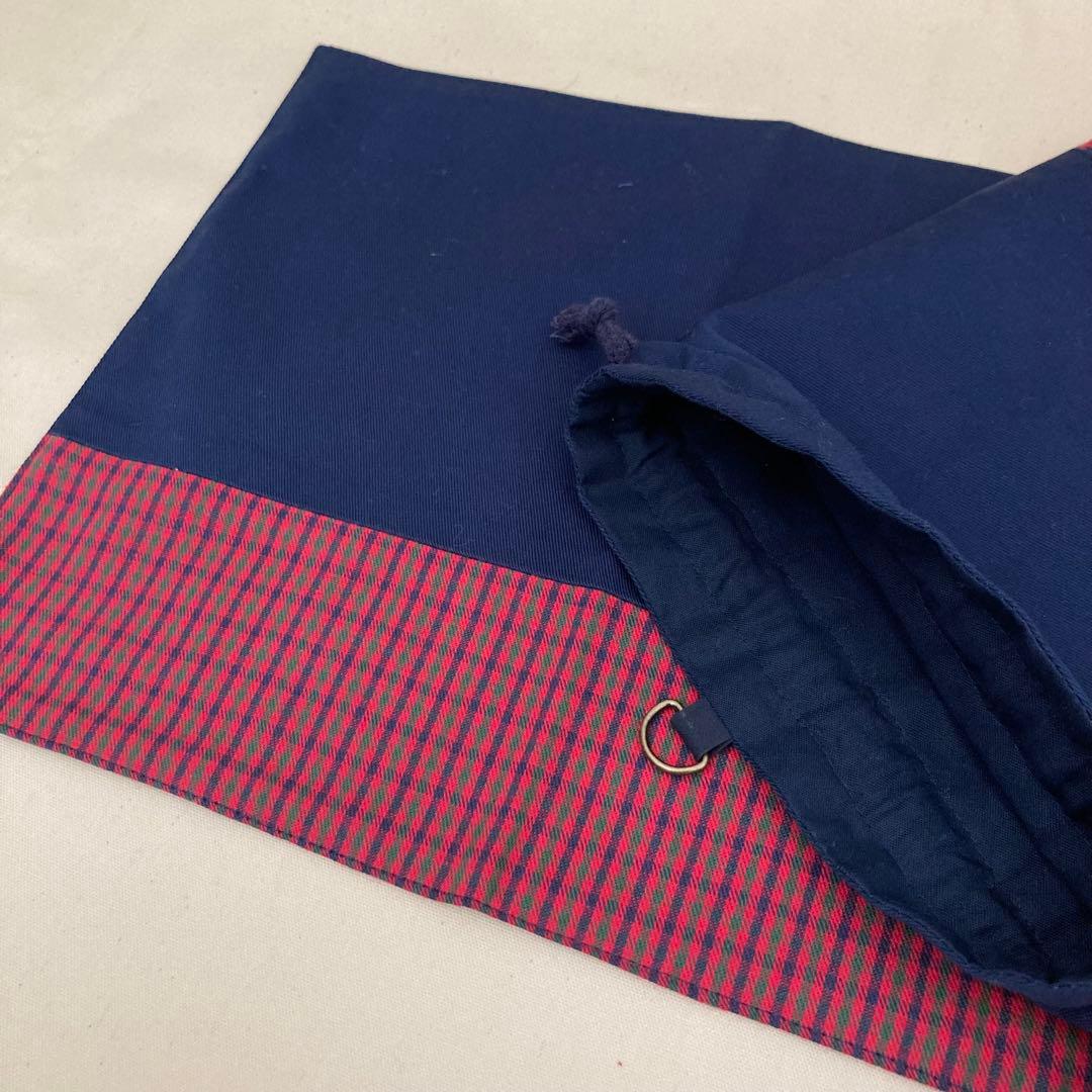 【現品限り】《ファミリアワッペン使用》通園通学グッズ　5点セット　赤チェック