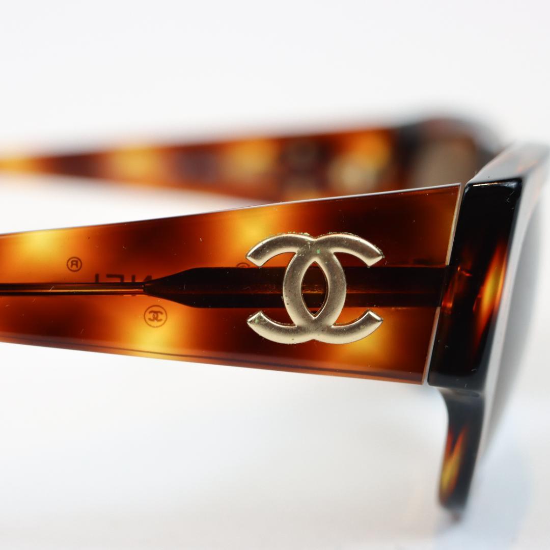 CHANEL シャネル ココマーク サングラス ブラウンべっ甲調 ケース付き