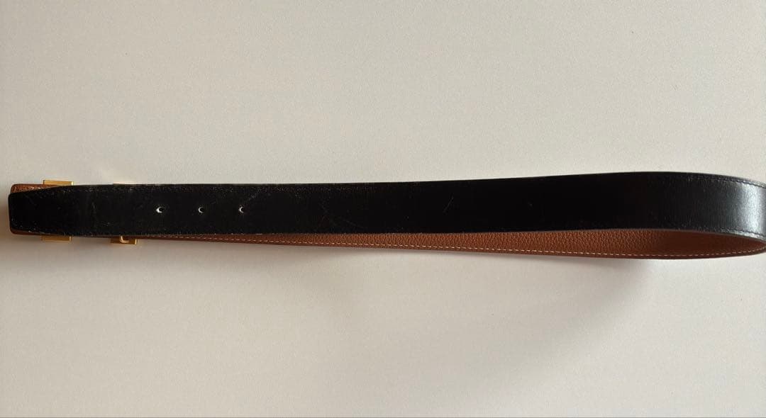 HERMES エルメス　ベルト　本革　リバーシブル　サイズ80