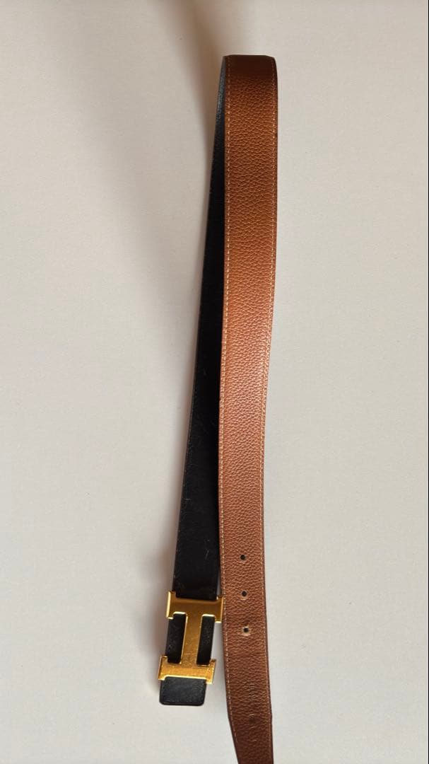 HERMES エルメス　ベルト　本革　リバーシブル　サイズ80