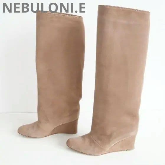 【美品】NEBULONI E.　ネブローニ　ロングブーツ　ベージュ　スエード