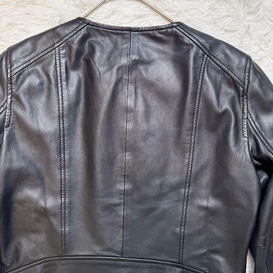 nananabo様未使用級 ANAYI アナイ ラムレザー ノーカラージャケット