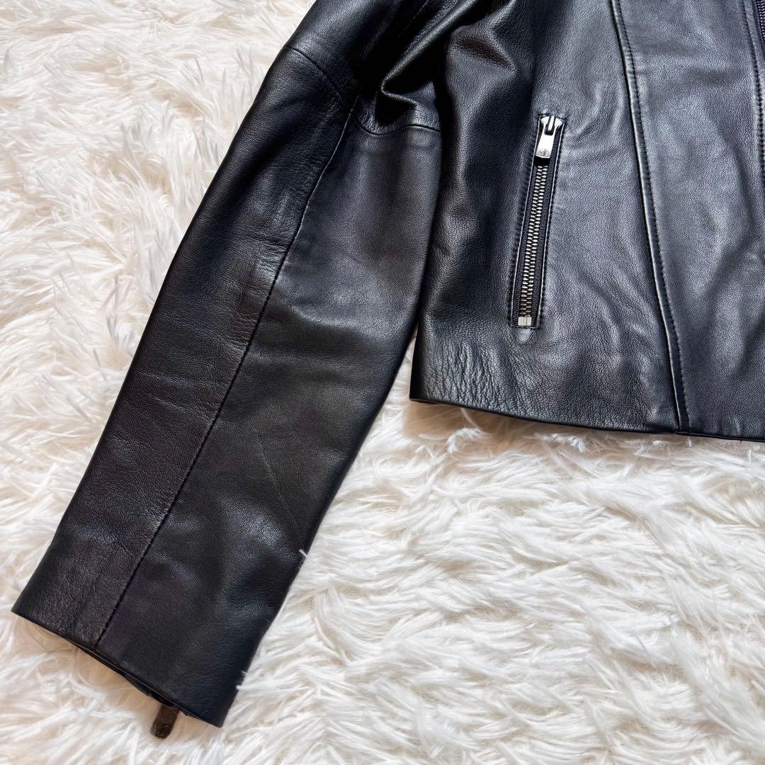 nananabo様未使用級 ANAYI アナイ ラムレザー ノーカラージャケット
